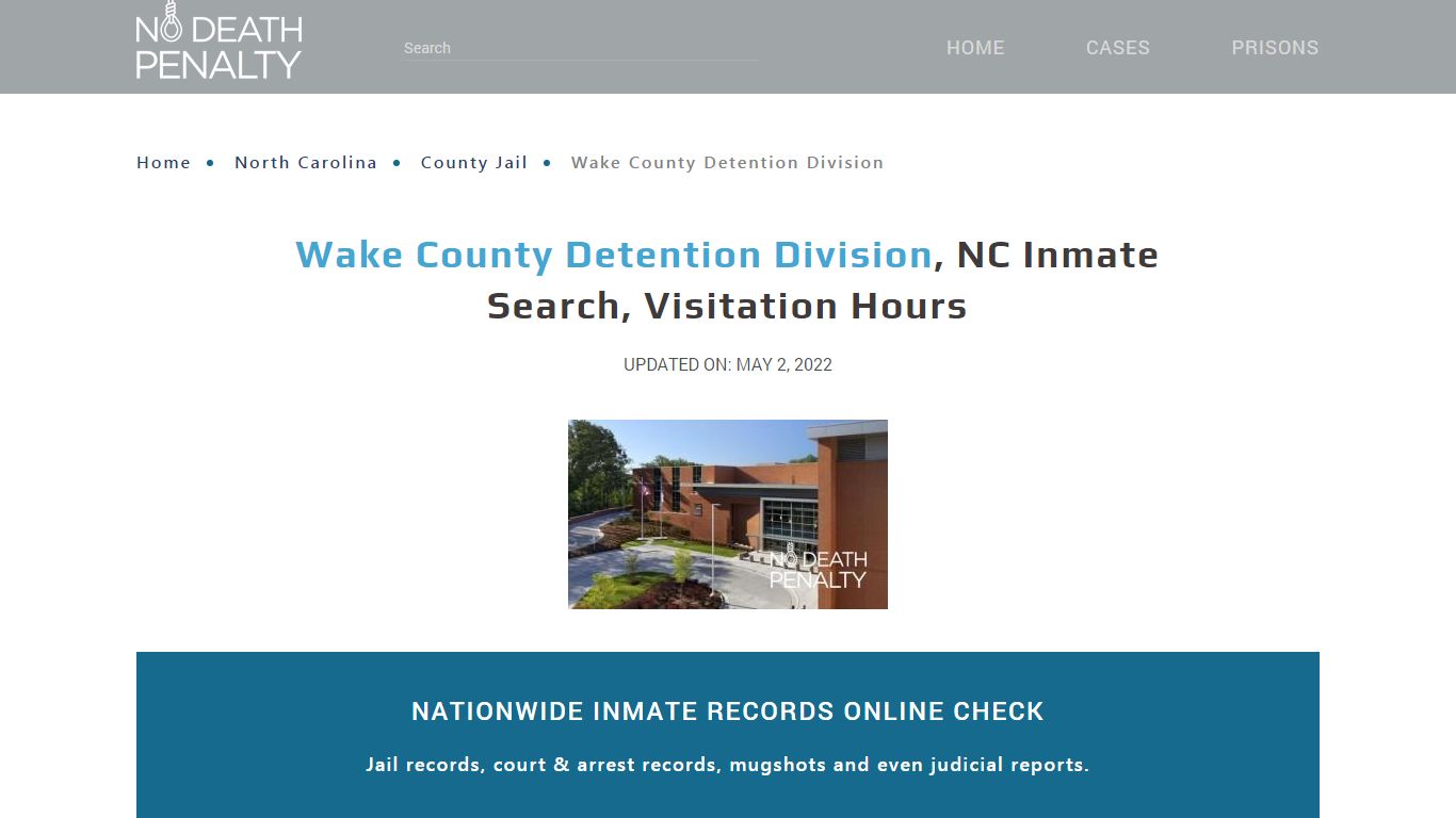 Wake County Detention Division, NC Inmate Search ...